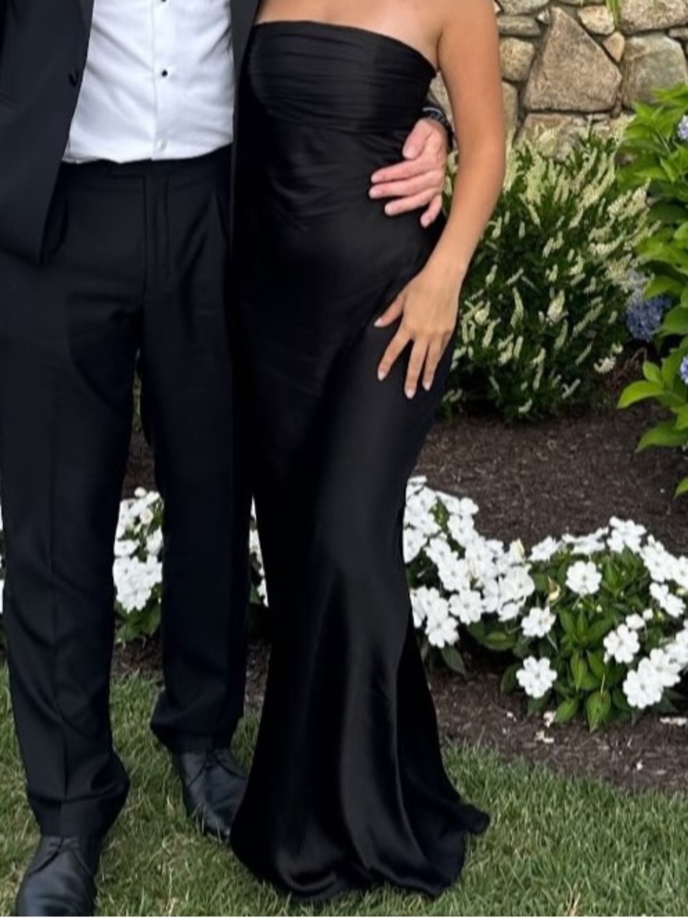 Hello Molly Strapless Black Satin Gown - Picture 3 of 4